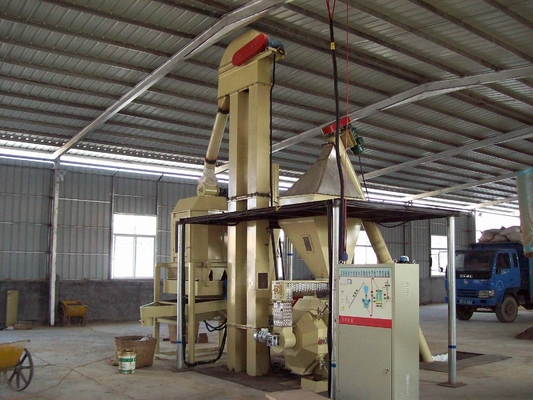 CE Biomass Straw, Rice Husk Belt - Driven Wood Pellet Production Line With Mill - Cooler