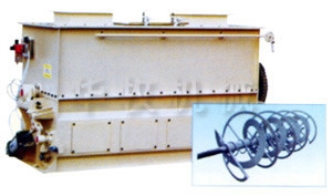 CV 7% 7.5kw Customized Horizental Animal Feed Mixer For Food, Flour Industries HJJ80